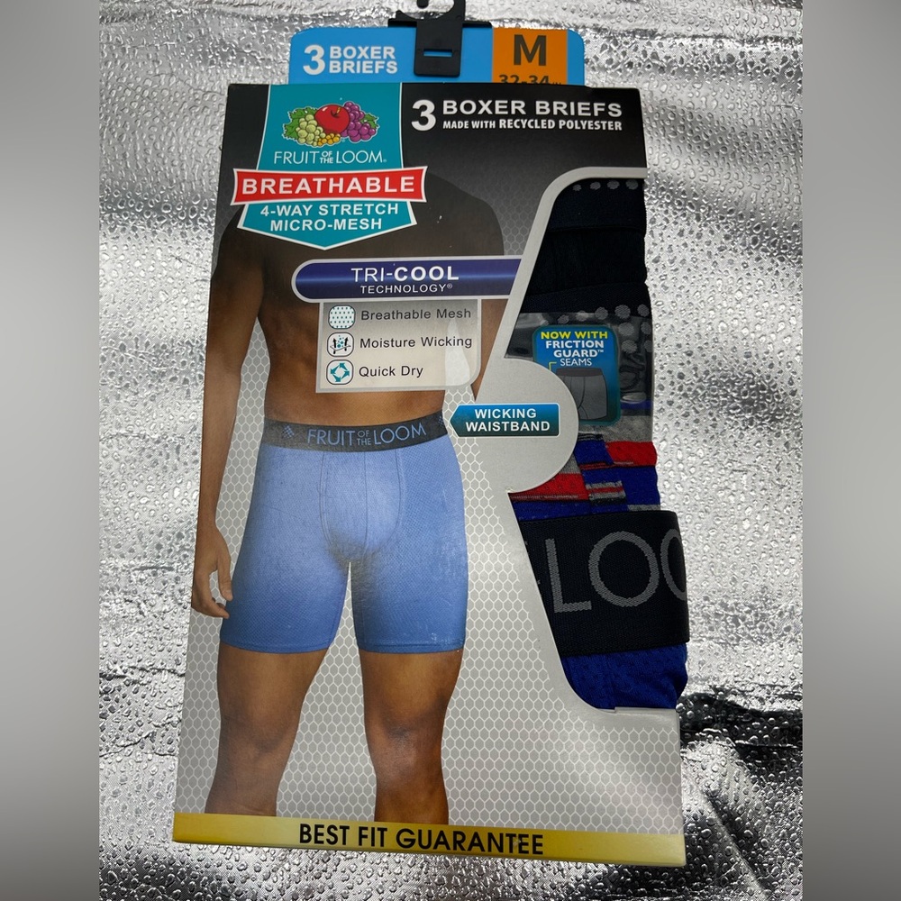 NWT! Mens Fruit of the Loom Boxer Briefs